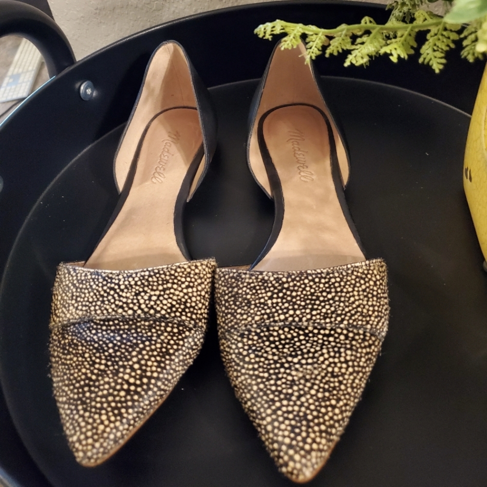 The d'Orsay Flat in Dotted Calf Hair